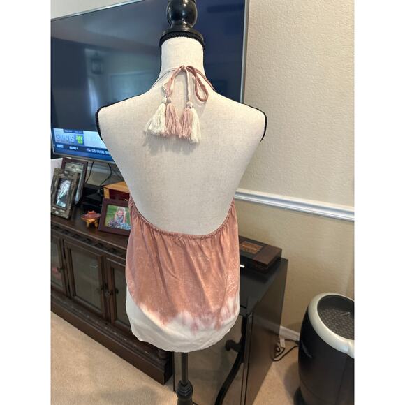 Women’s Ocean Drive Boho Tie Dye Tank Top W/ Tassels. Size Medium - Picture 2 of 4